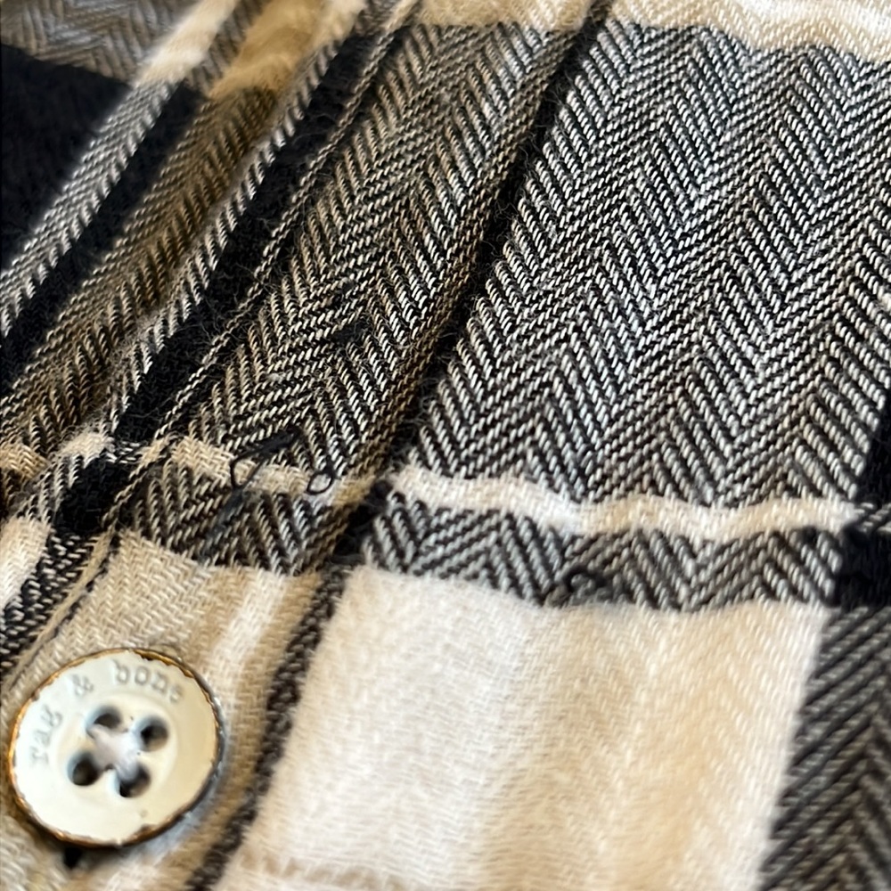 Rag & Bone Plaid Button Down Fit 3 Large - image 6